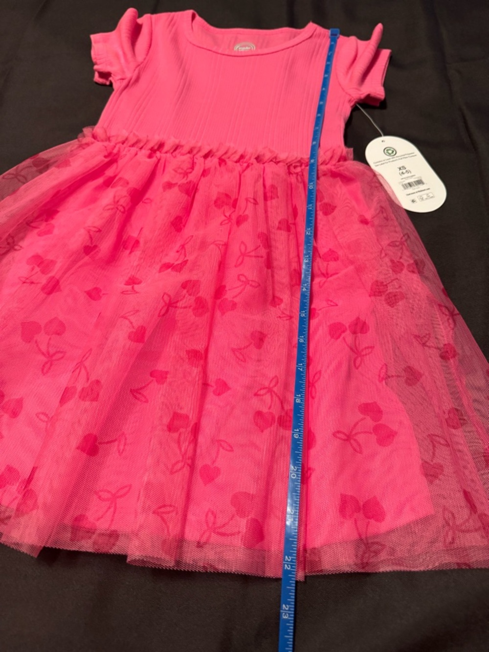 NWT- Wonder Nation Pink Tutu Dress with a ribbed top and tulle skirt, 4/5 - Picture 9 of 9